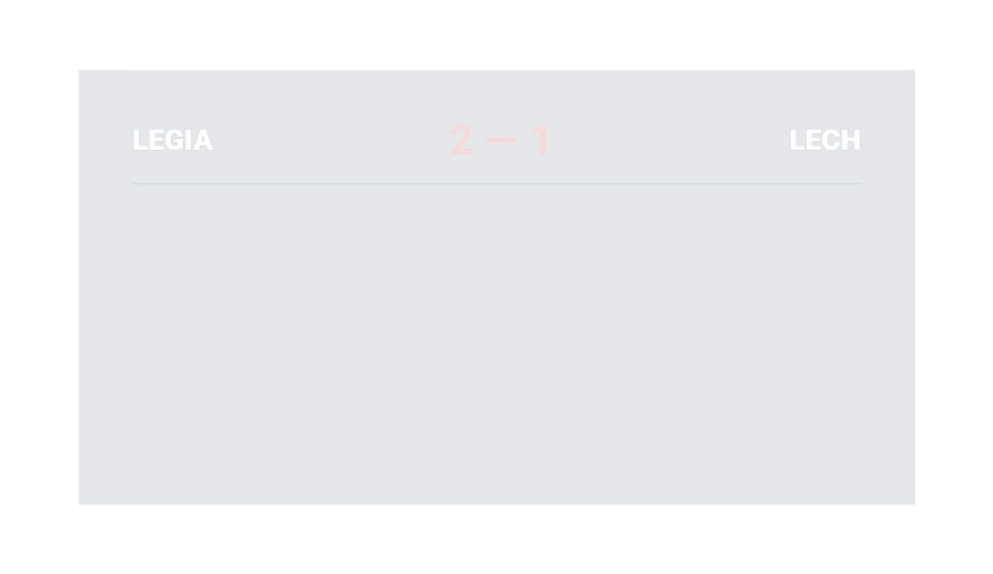 Animated match statistics template